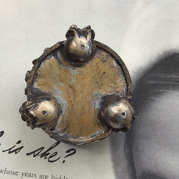 Vintage Cherub Rouge Jar Trinket Ring Box - Picture 6 of 9